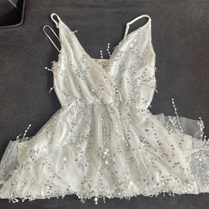 Spaghetti strap sequins dress